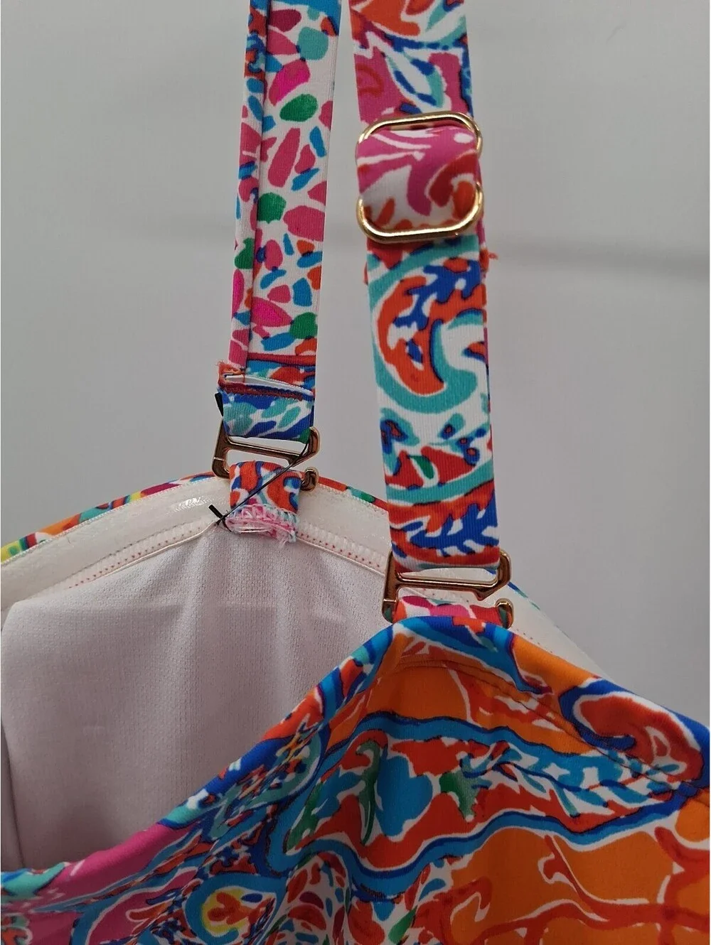 Lauren Ralph Lauren Flyaway One Piece Swimsuit Women's 22w Multicolor Paisley